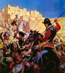 Los indios Pueblo del norte de Arizona atacados por conquistadores españoles